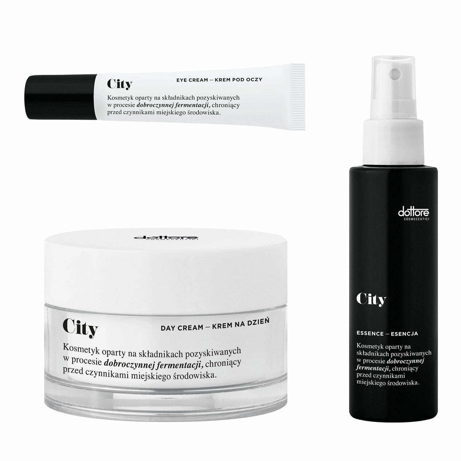 DOTTORE_KURACJA-OCHRONNA-CITY-NA-DZIEN_1 Kuracja ochronna City na dzie, antipollution, filtrat fermentacyjny, krem na smog, zestaw prezentowy, przesuszona skóra |