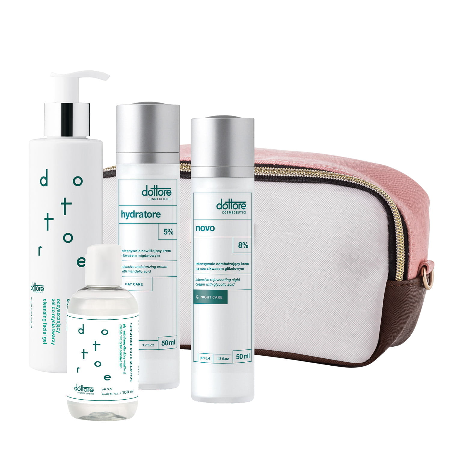 DOTTORE_ZESTAW_ZAFFIRO Zestaw zaffiro, krem z kwasem migdałowym, zestaw kosmetyków, zmarszczki, wypryski na twarzy, krem na trądzik |